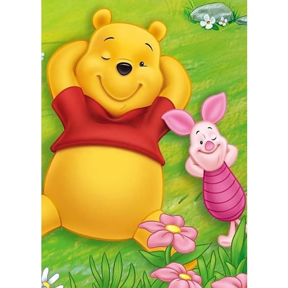 Conjunto De Pintura De Diamante 5D Redondo/Quadrado Winnie the Pooh DIY Broca Completa Com Kits Numéricos Casa Mosaico L