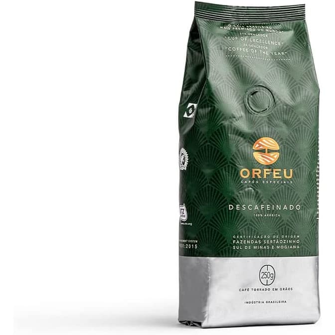 Kit com 10 Café em Grãos Orfeu Descafeinado 250g