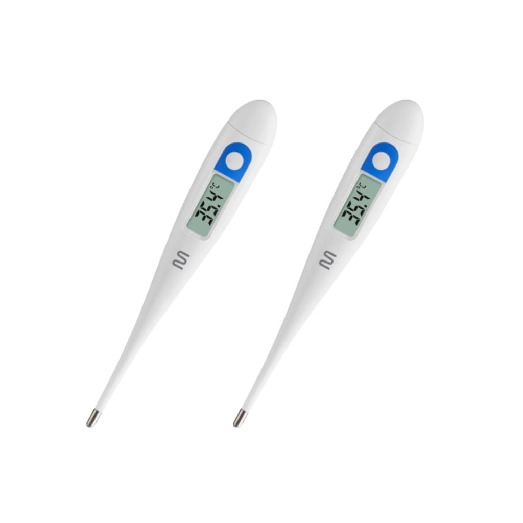 Kit c/2 Termometro Clinico Digital Branco Multilaser HC070