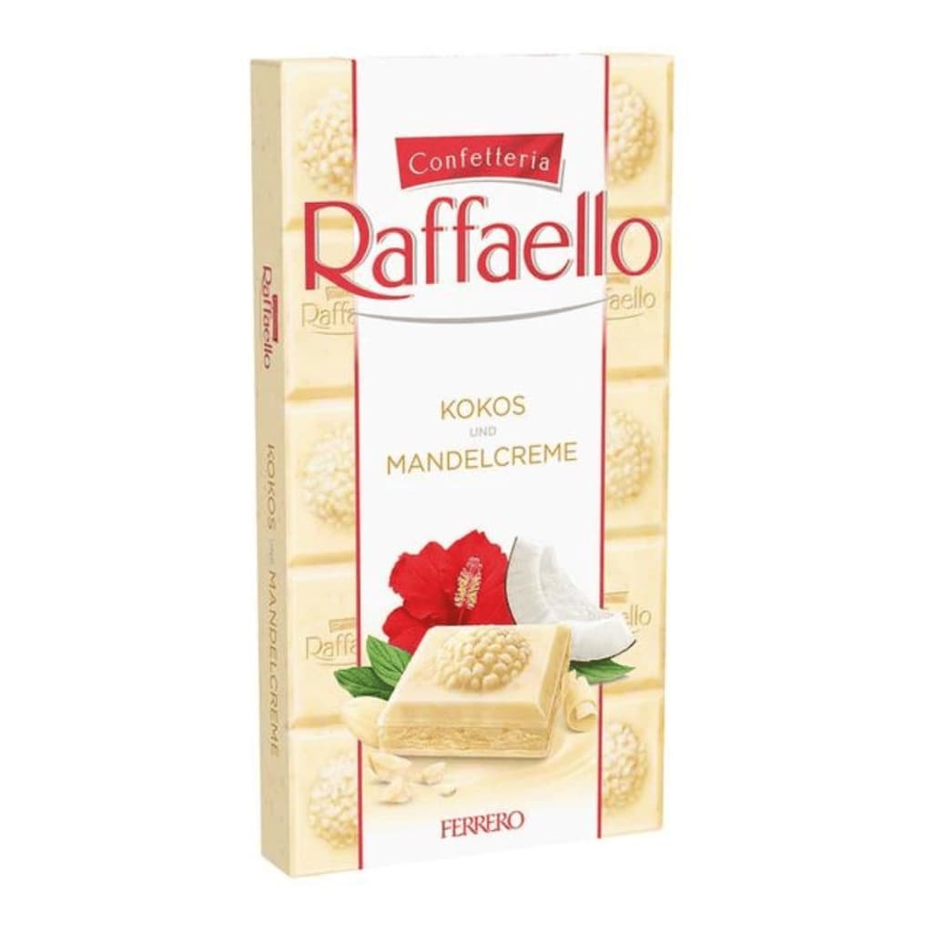 Barra Chocolate Raffaello Ferrero Branco 90g Importado