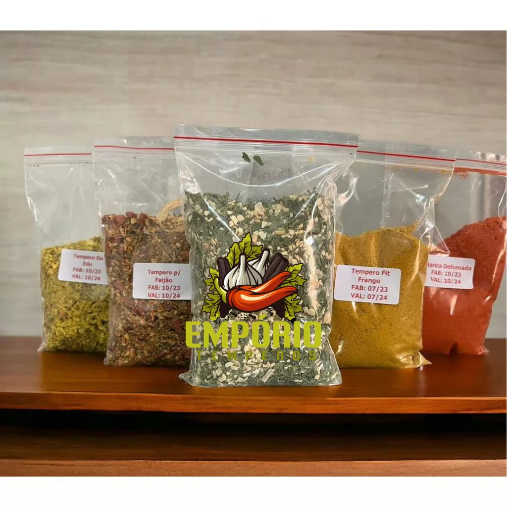KIT TEMPEROS E CONDIMENTOS C/ 12 UN DE 200G  CADA