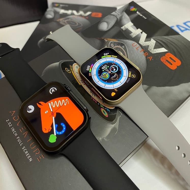 Smartwatch HW8 Ultra Relógio Inteligente Série 8 IWO Lançamento Original Com Duas Pulseiras