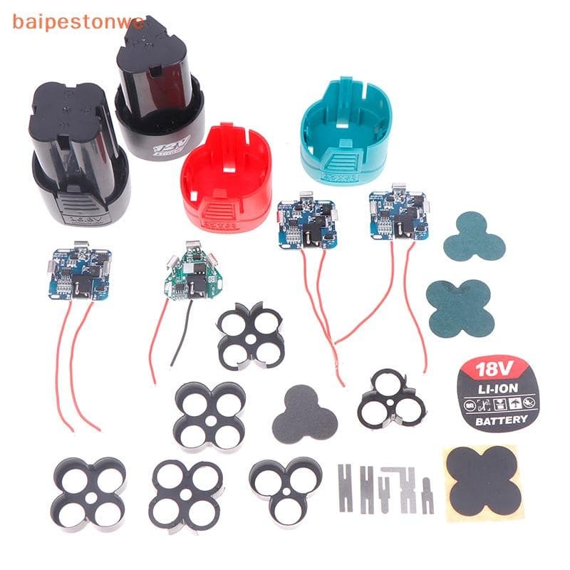 [baipestonwe] 1 Conjunto 12V/16.8V/18V Ferramenta Elétrica 18650 Caixa De Lítio Pacote De Circuito Caso Broca Manual Pla