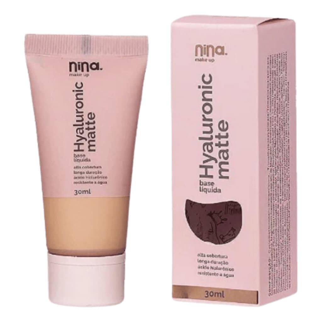 Base Liquida Hyaluronic Cor :03 De Maquiagem Nina Make Up