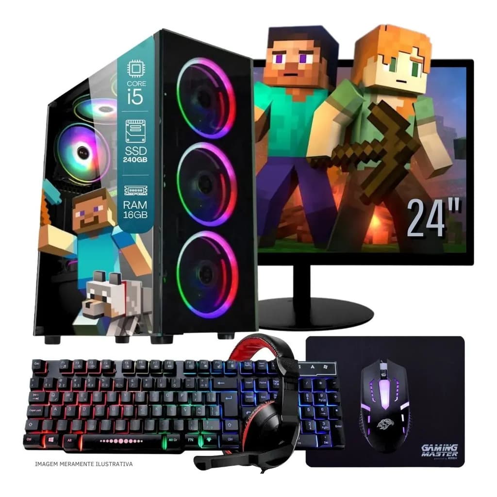 Computador Pc Gamer Completo Intel Core I5 Ssd 120gb