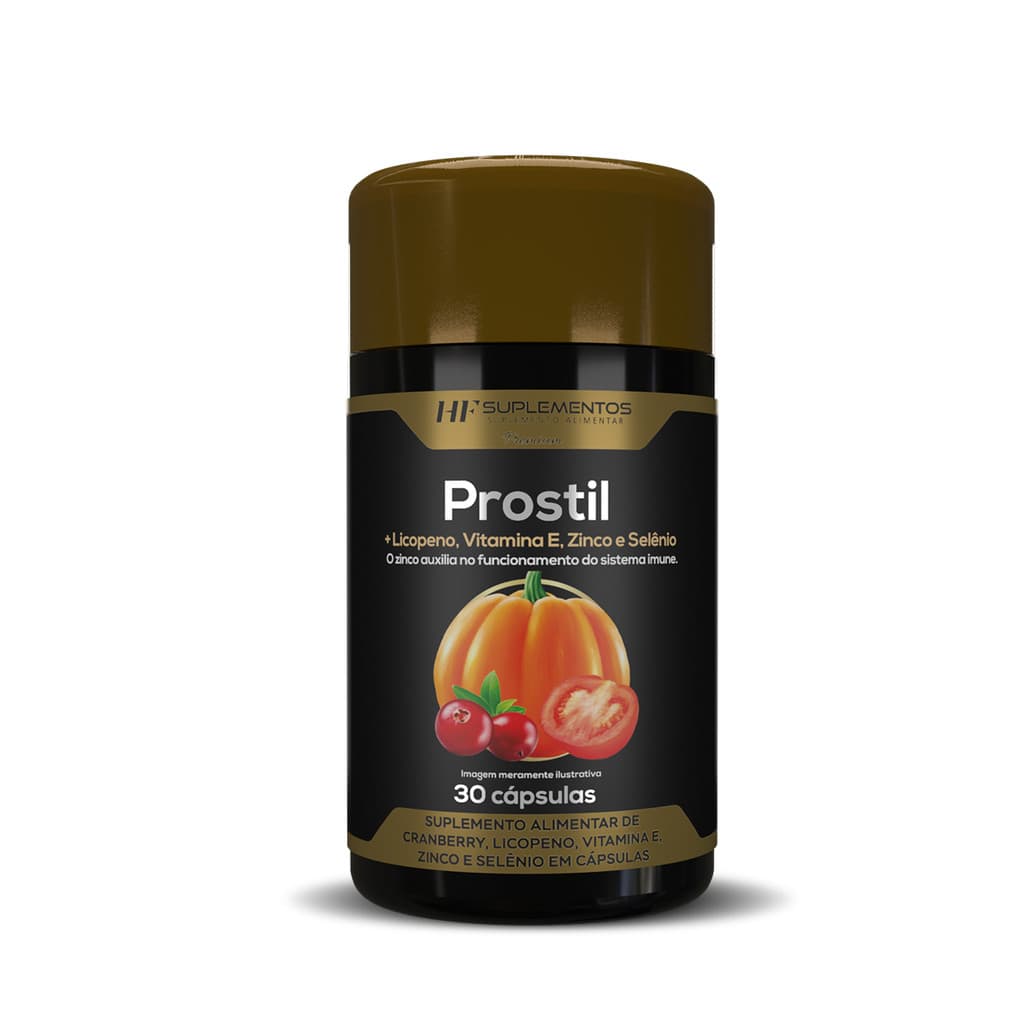 Prostil 500 + Licopeno, Vitamina E, Zinco e Selênio 30 Cápsulas HF Suplementos – Vitaminas e Minerais!
