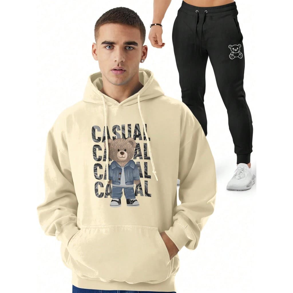 conjunto moletom e Calça Urso Casual Bear e Lil Bear 100% Conjunto Moletom