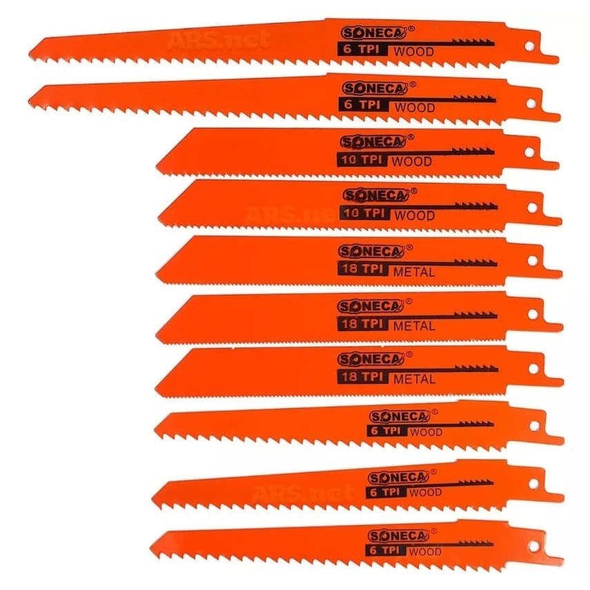 Lâminas Serra Sabre Tico Tico Kit 10pcs – Corte Rápido e Preciso em Madeira e Metal Alta Resistência