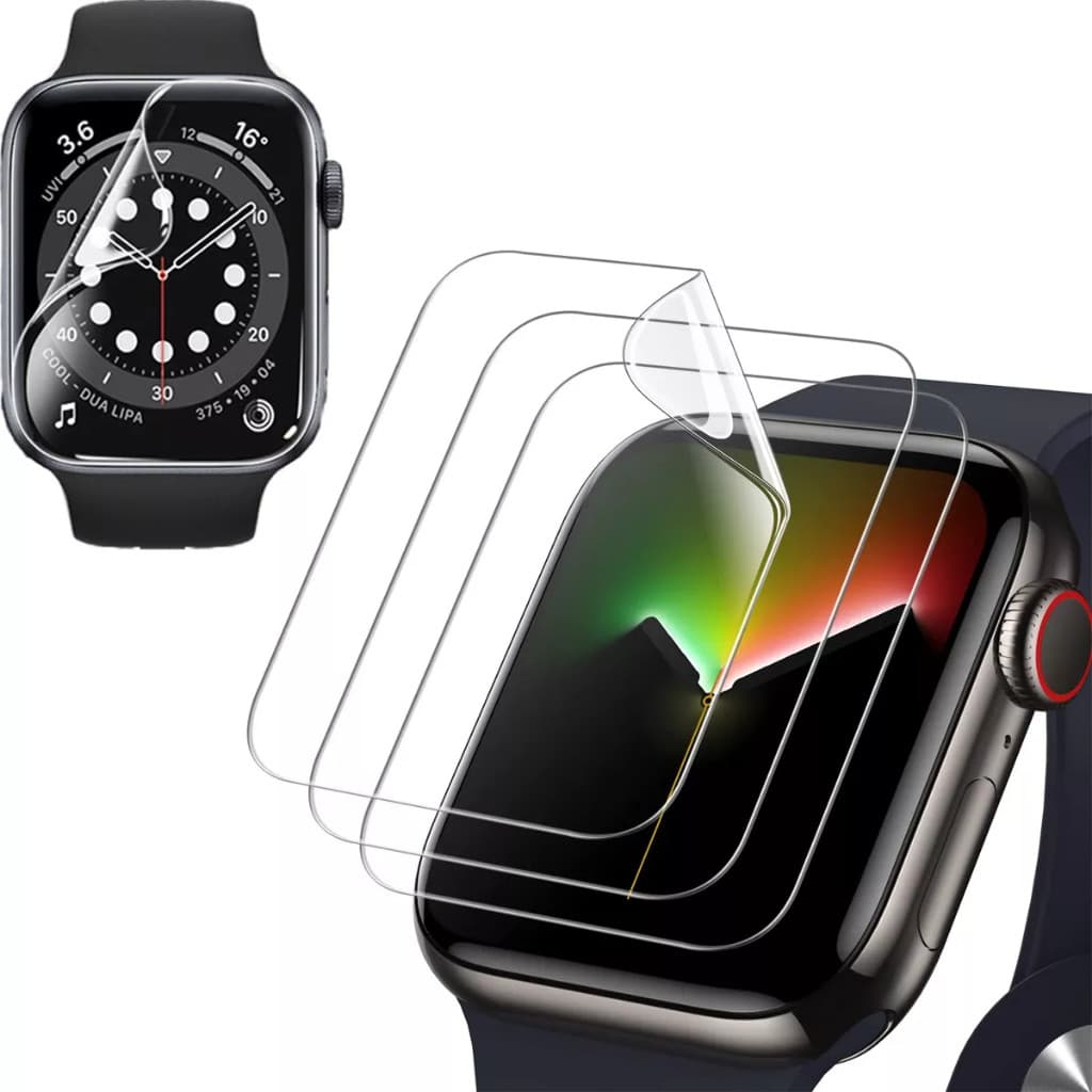 3 Peças Película Proteção Para Relógio Smartwatch Apple Watch 49 46 45 44 40 41 42 38 Ultra 3 2 Series 11 10 9 8 7 6 SE