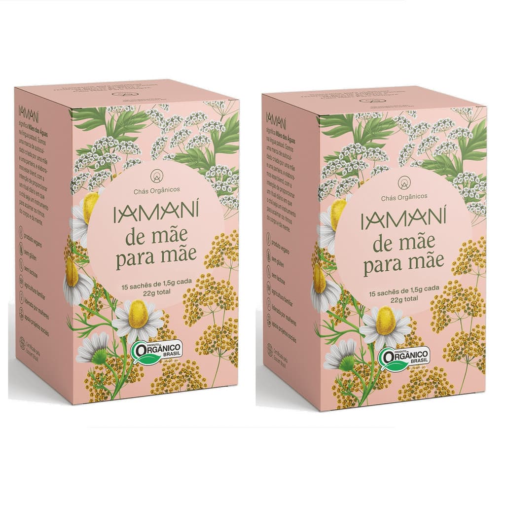 Kit 2 Chá Orgânico De Mãe para Mãe Iamaní 15 sachês cada