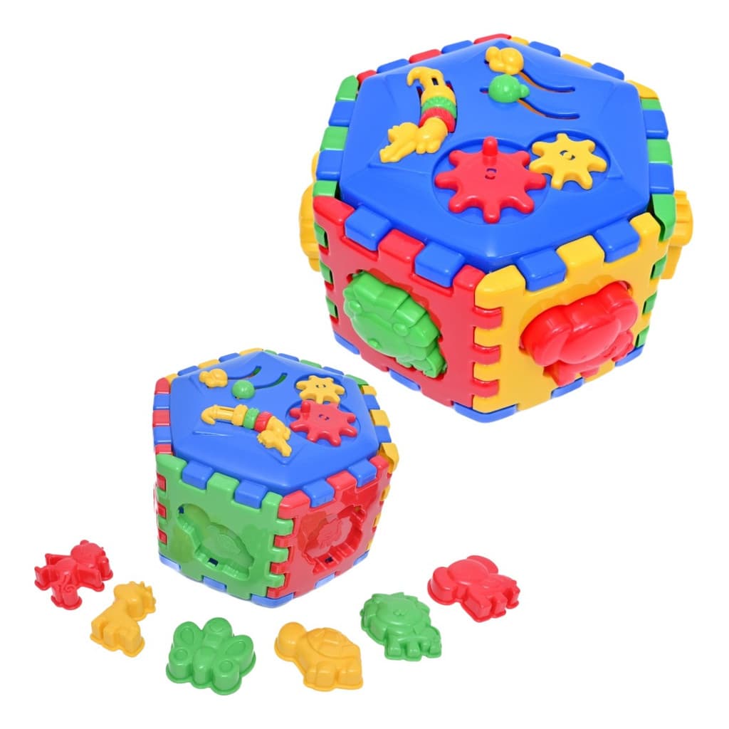 Cubo Interativo Formas Educativas Monta e Desmonta Brinquedo Educativo Animais Na Caixa