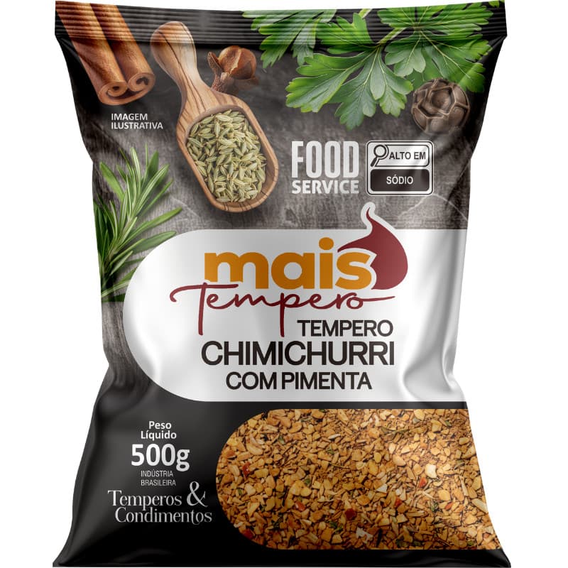 Chimichurri Com Pimenta 1kg Essenciais para Culinária Temperos e Condimentos Com Pimenta