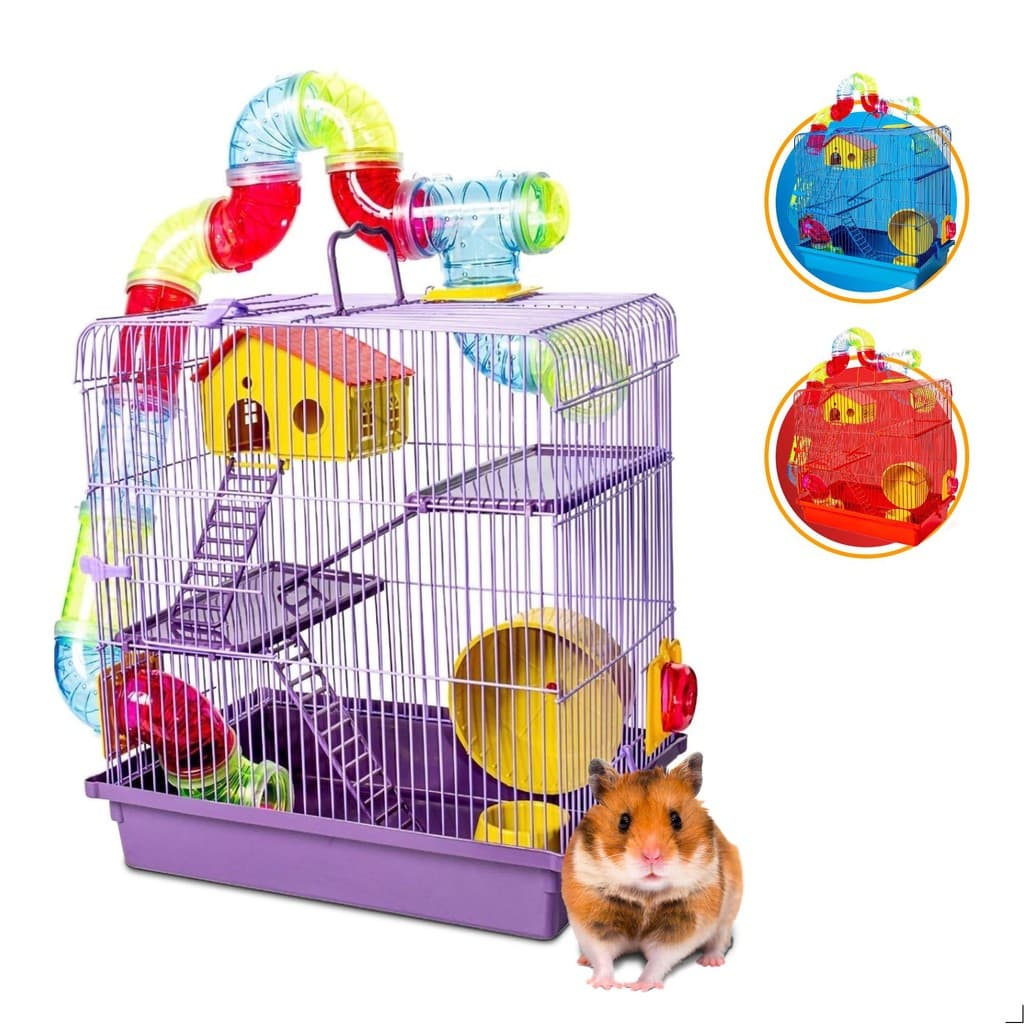 Gaiola Hamster Roedores Labirinto Casinha Toca Completa