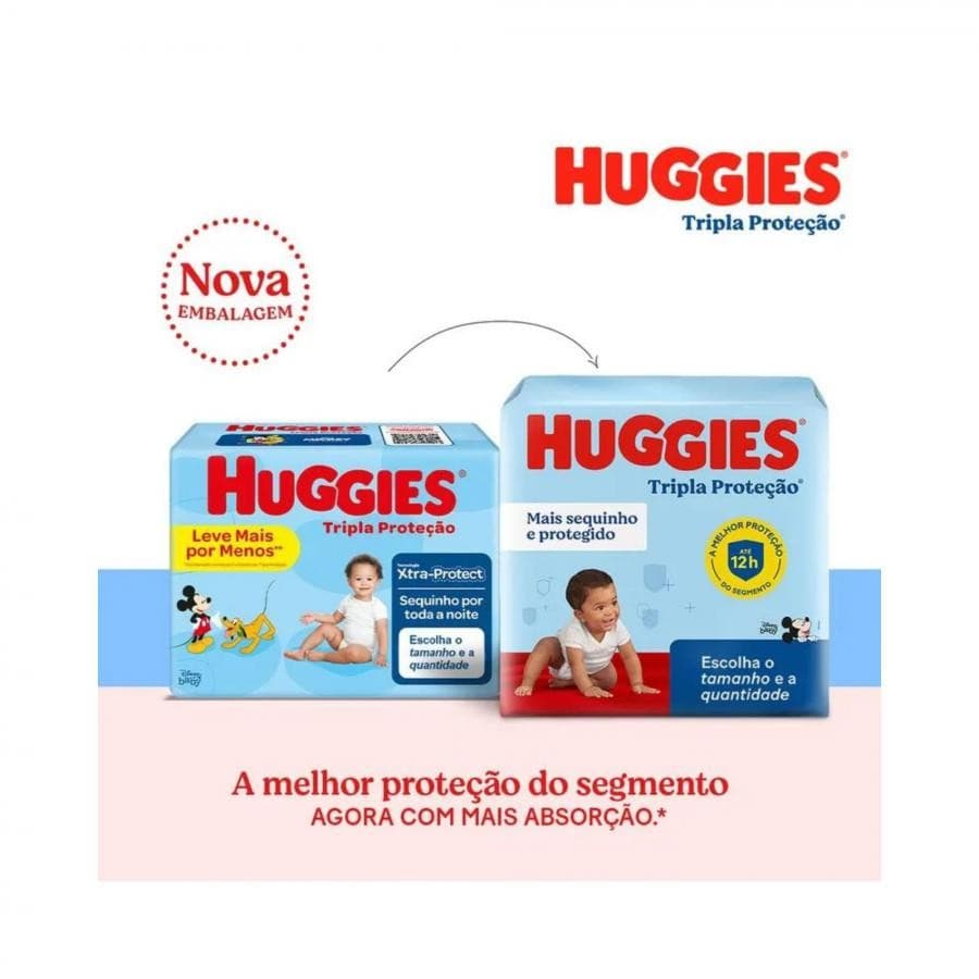 Fralda Huggies Tripla Protecao XXG 66 Unidades – Conforto e Seguranca para Bebes Maiores