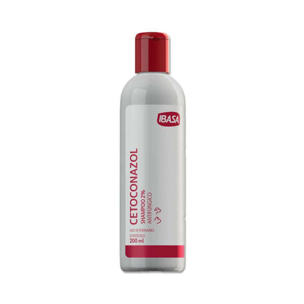 Shampoo Cetoconazol 2% Antifúngico Ibasa para Cães e Gatos - 200 mL