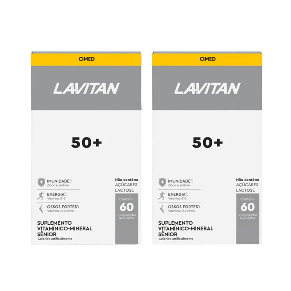 Kit 2 Suplemento Vitamina Lavitan 50+  C/60cpm - Cimed