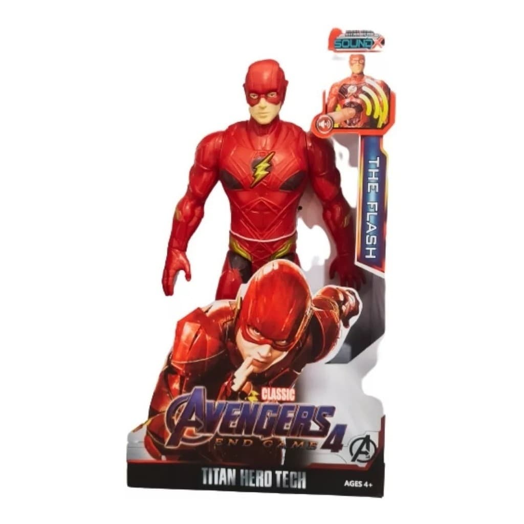 Boneco Flash 30cm Articulado Vingadores Avengers C/ Som/luz