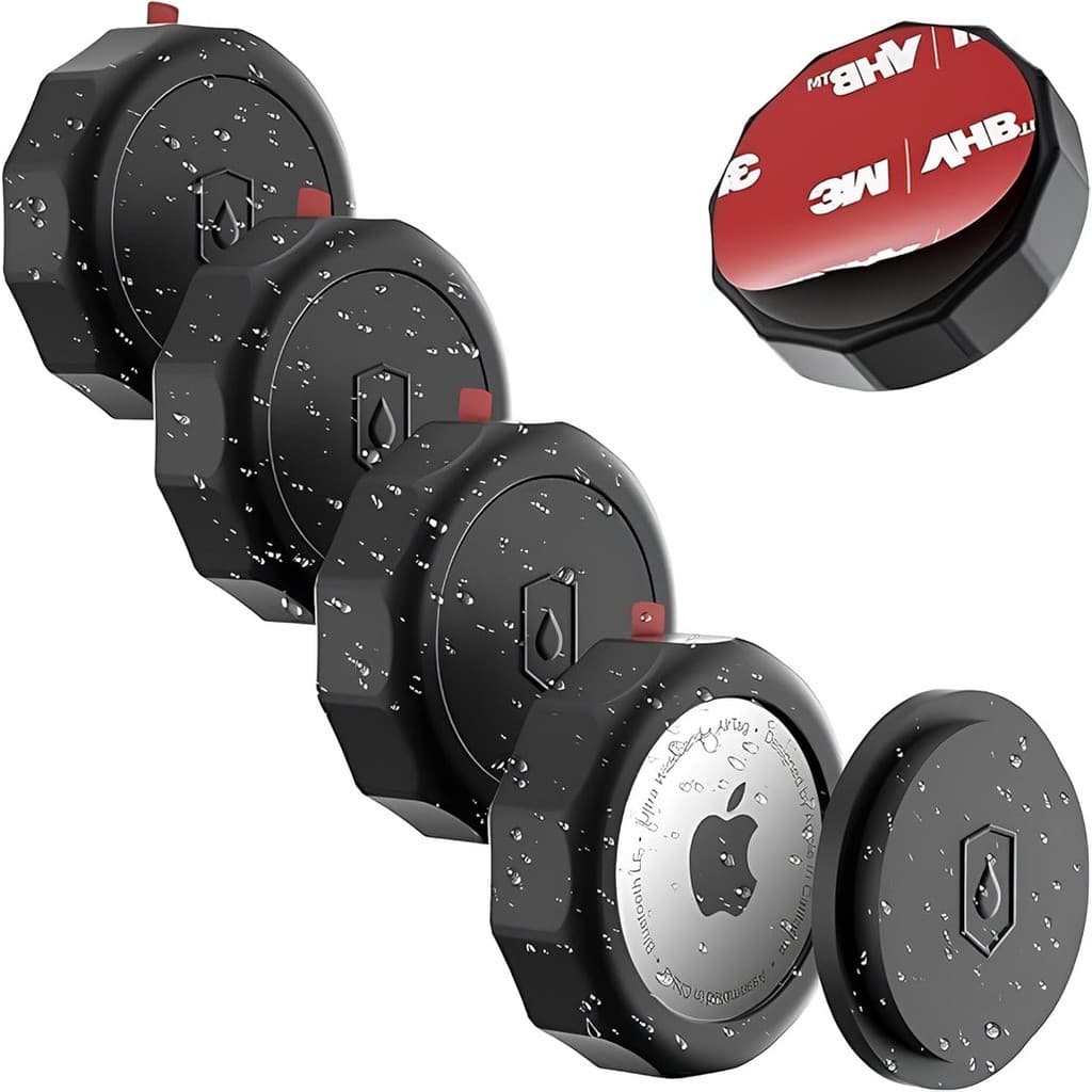 Capa AirTag Impermeável IP68 com Adesivo Ultra Adesivo, Suporte de Adesivo AirTag para Bicicleta, Controle Remoto, Carro
