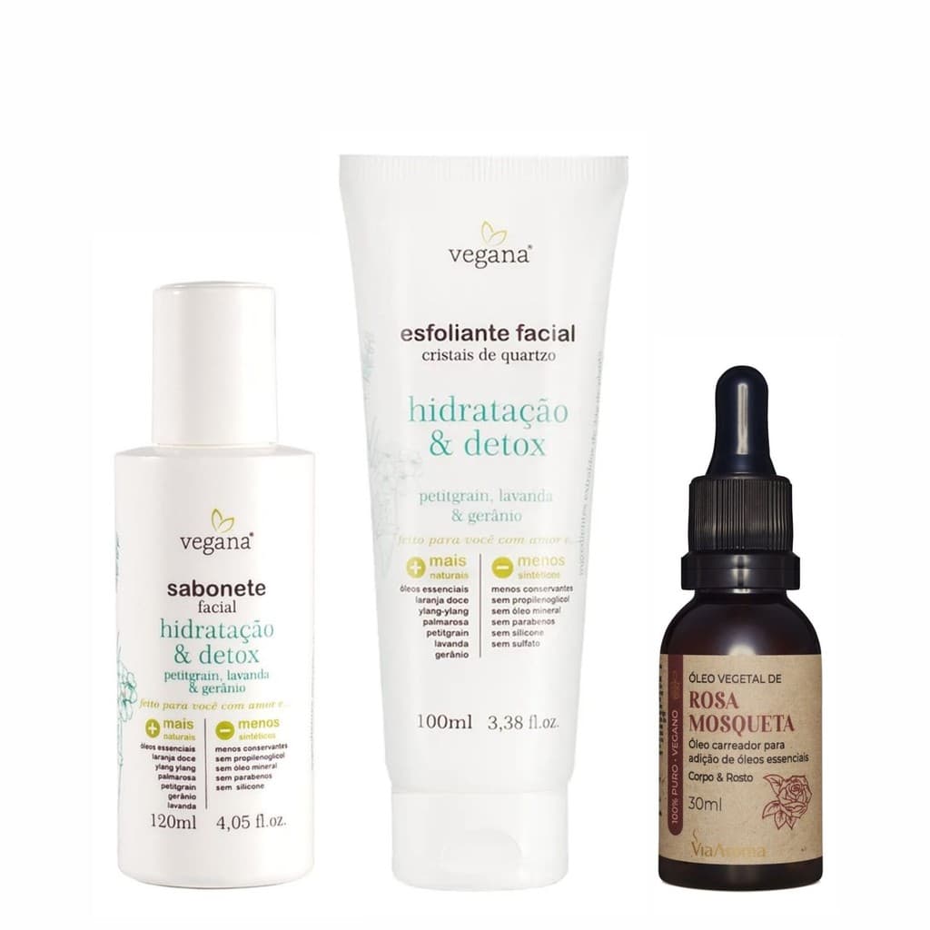 Kit Skincare Limpeza Facial e Hidratação WNF Anti-idade
