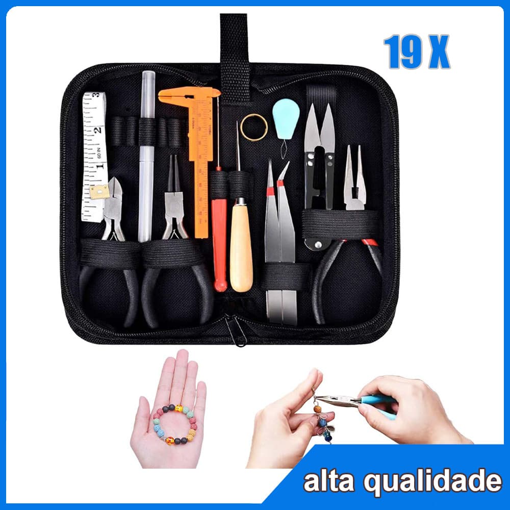 Kit de ferramentas para fazer joias, acessórios de fio, conjunto de alicates, reparo de pulseira, ferramenta DIY