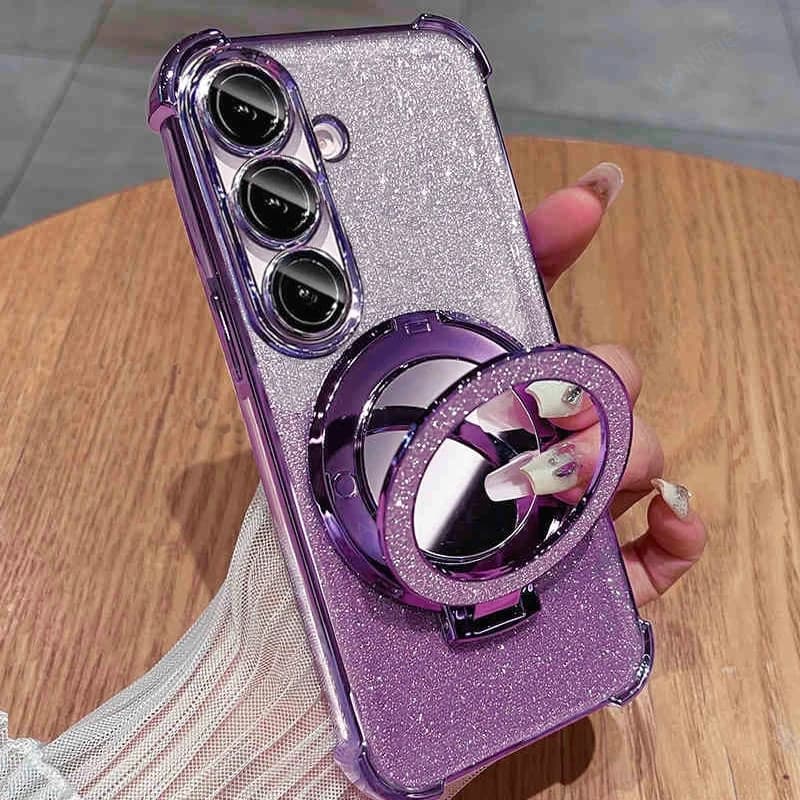 Capa Samsung Galaxy A06 A16 A26 A36 A56 A05 A05S A15 A25 A35 A55 A14 A24 A34 A54 A23 A33 A53 Glitter De Silicone À Prova