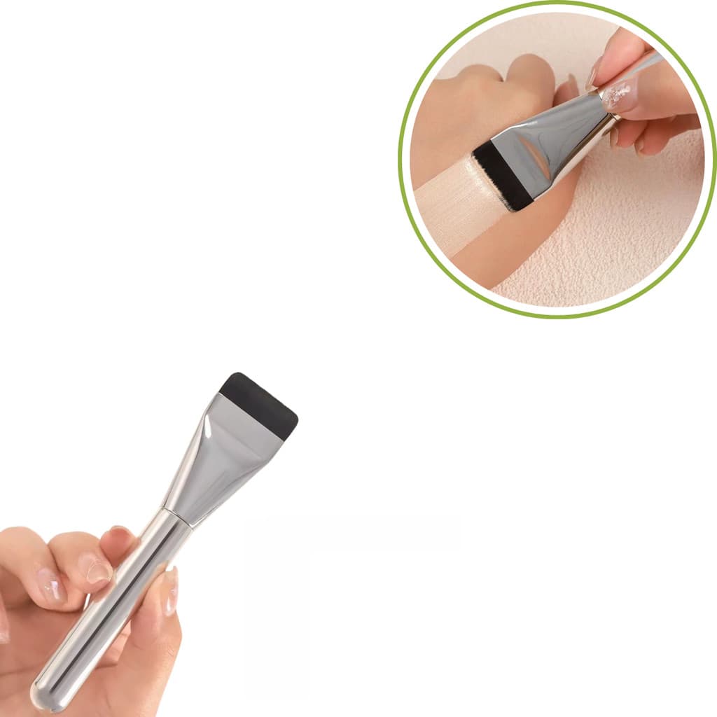 1 Pincel Cabeça Plana Base Liquida Corretivo Make Maquiagem 