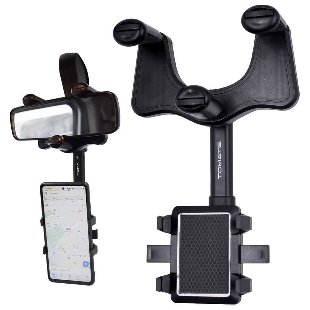 Suporte para Celular Veicular com Apoio no Retrovisor Extensível Giro 360º