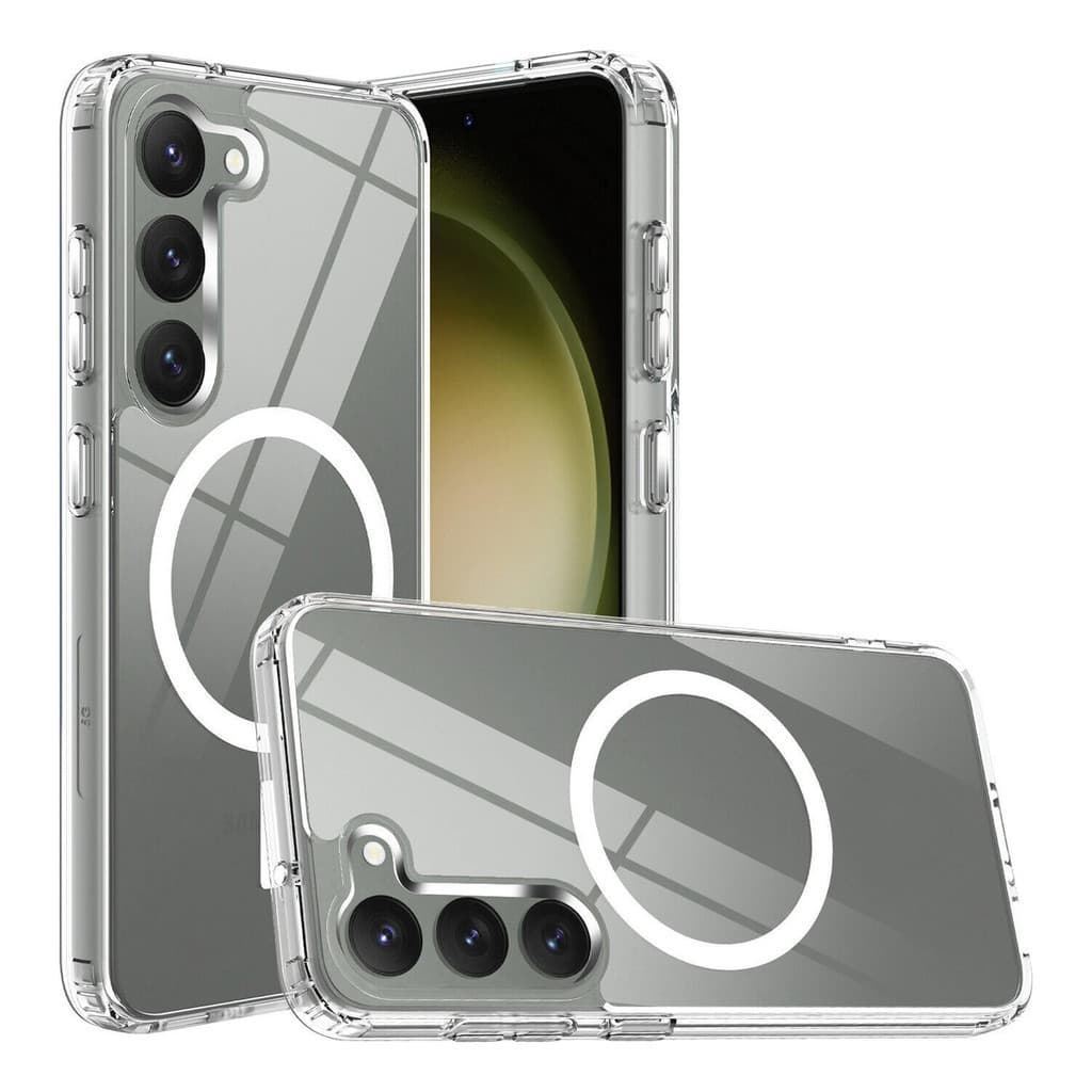 Capa MagSafe Transparente Para Samsung Linha S - S20 Fe/ S21 Fe/ S23 Fe / S23 PLUS/ S23 Ultra