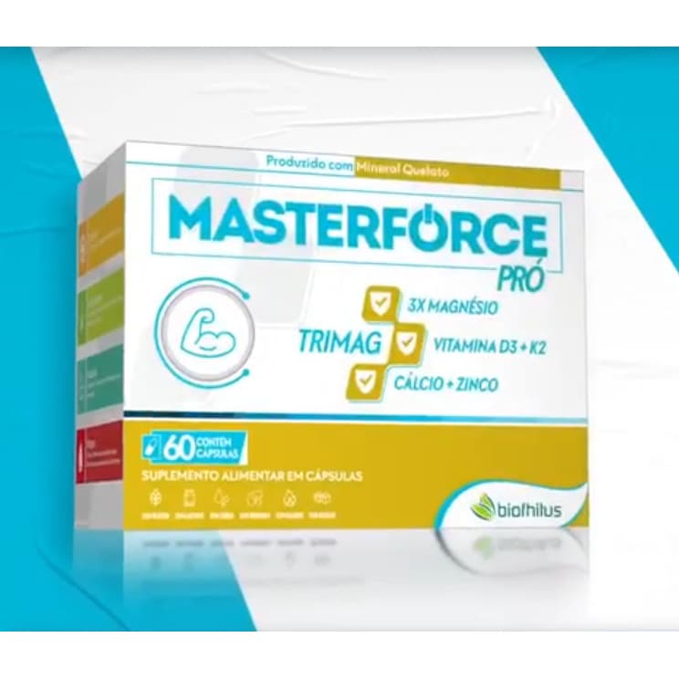 Vitamina Magnesio Malato Oxido de Magnesio Suplemento Vitaminico Masterforce Pro - Trimag  60 caps