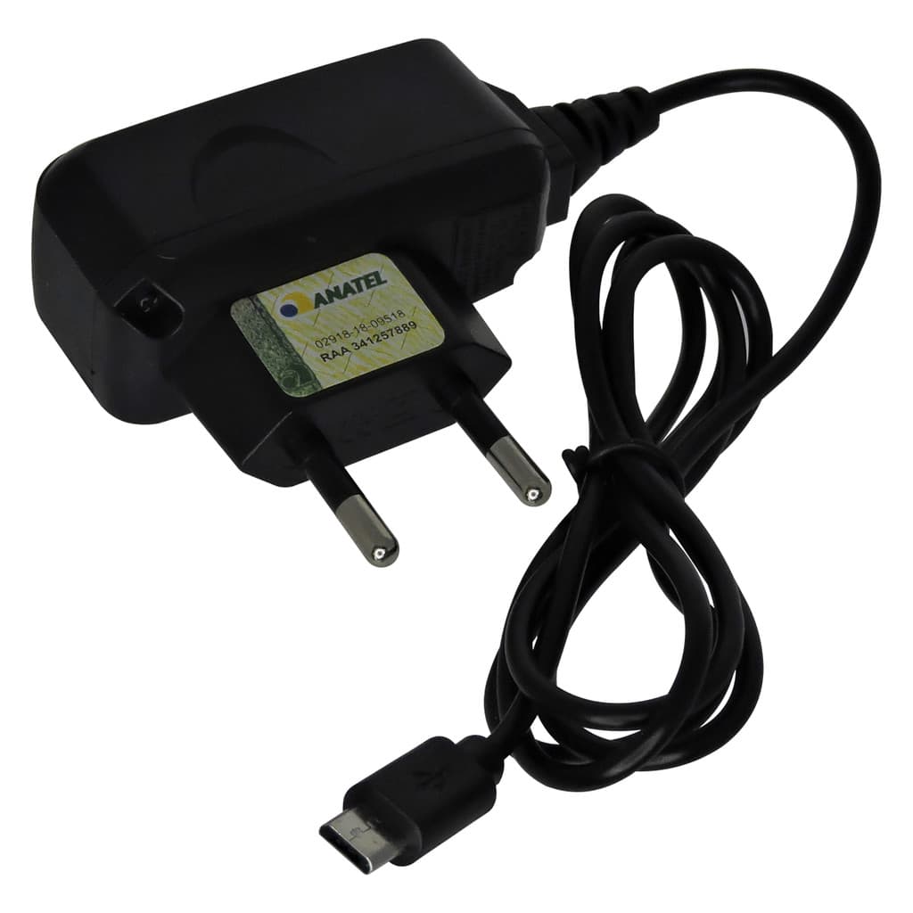 Carregador Rápido de Celular V8 1 Metro Preto Parede