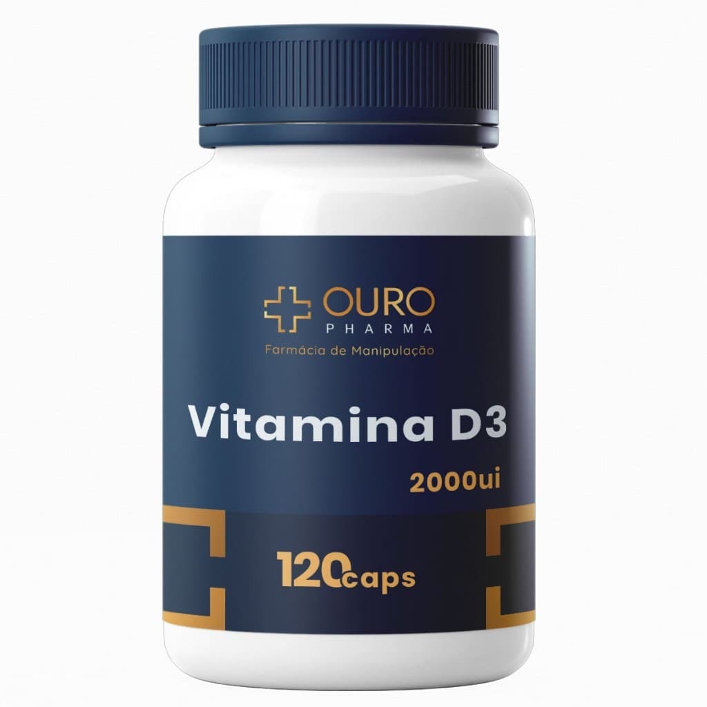 Vitamina D3 2000ui Colecalciferol 60 ou 120 cápsulas Manipulado de Qualidade