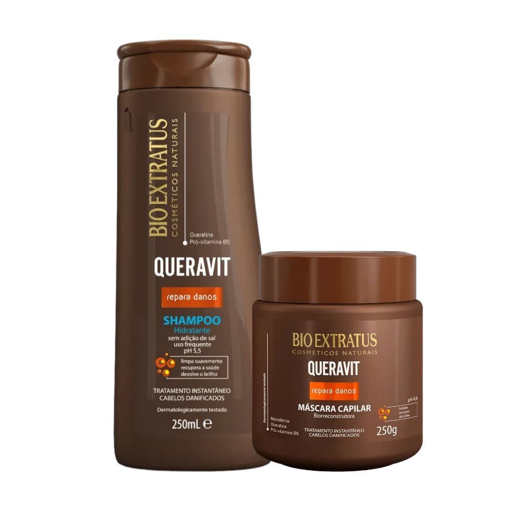 Kit Queravit 1 Shampoo Hidratante 350ml 1 Máscara 250ml