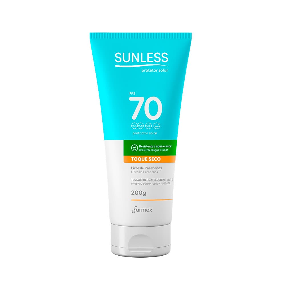 Protetor Solar Sunless FPS 70 Toque Seco 200g Proteção Solar