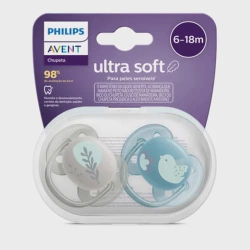 Kit 2 Chupetas Ultra Soft Philips Avent 6-18m AVENT