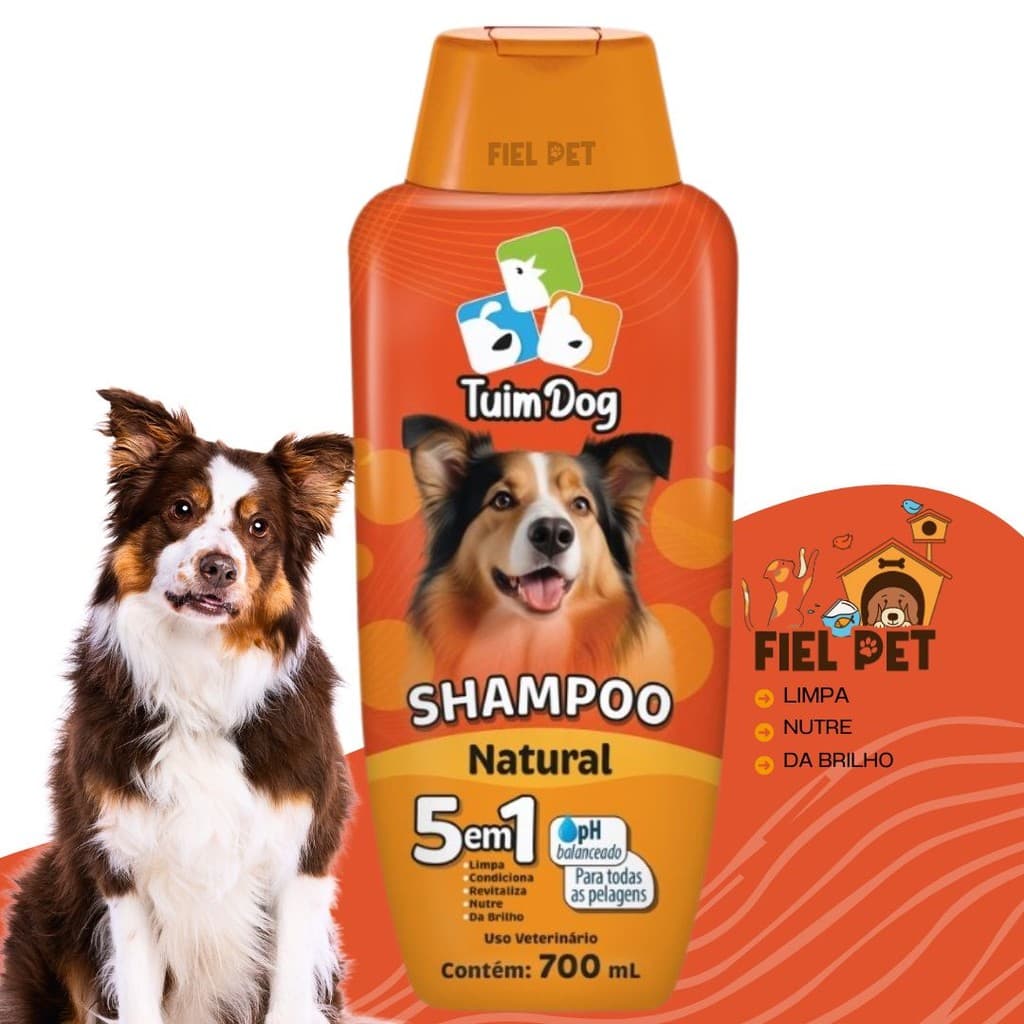 Shampoo Natural para Cachorro Pet Cães Tuim Dog  5 em 1 700ml