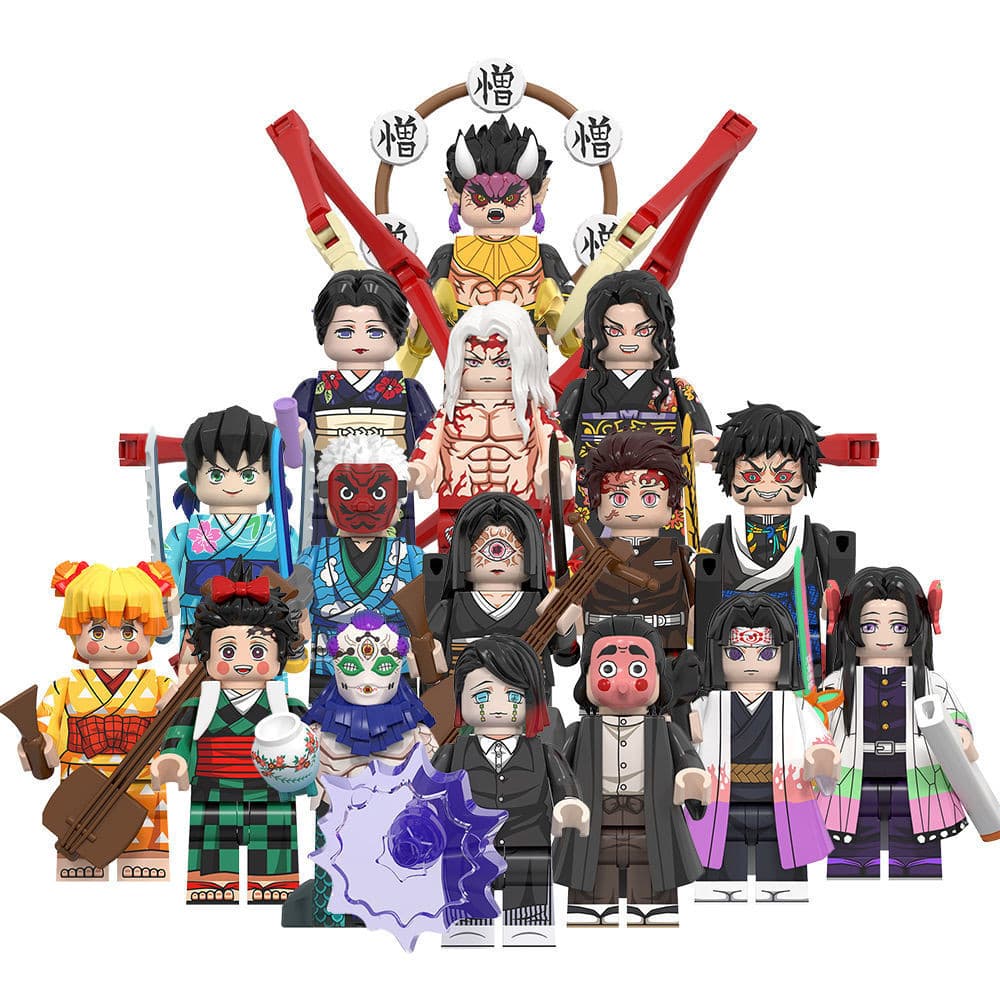 Lego Anime Demon Slayer Kamado Tanjiro Bloco de Montar Kimetsu No Yaiba