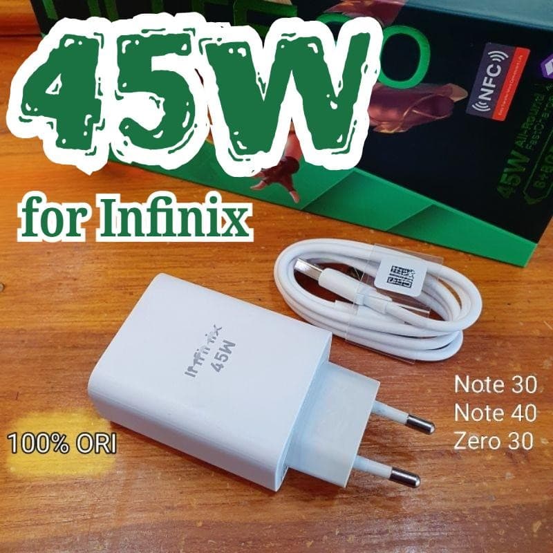 Carregador Para Rápido Infinix 45W Com Cabo 6A USB Tipo C Carregamento Compatível Zero 30 , Note 40 , Povo 4 Pro