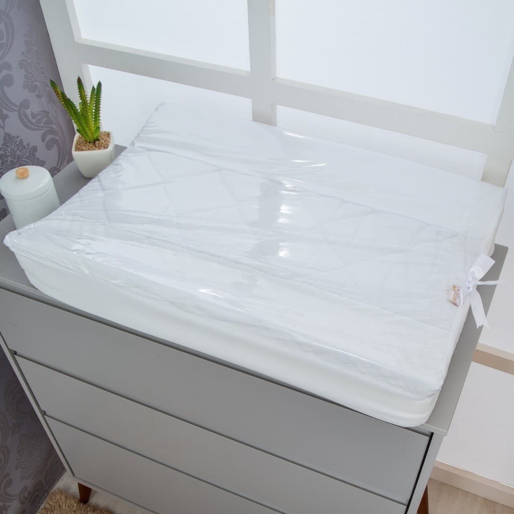 Trocador Bebê Anatômico C/ Capa Plástica Impermeável Espuma Conforto Cômoda Enxoval Recém-Nascido
