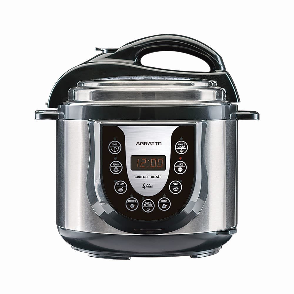 Panela De Pressão Elétrica 4L Painel Digital E Timer Agratto PED-02 220V