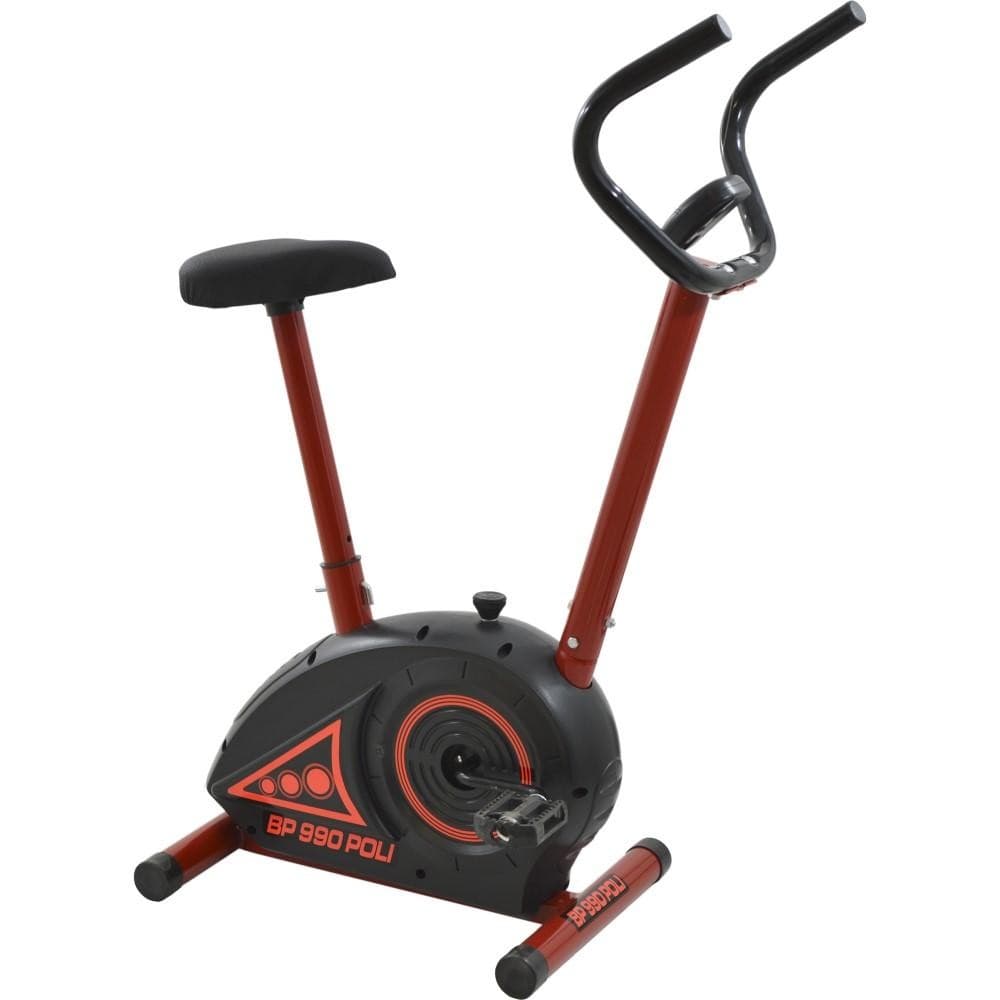 Bicicleta Ergométrica Vertical Polimet BP-990 Profissional Residencial com 5 Funções Fitness