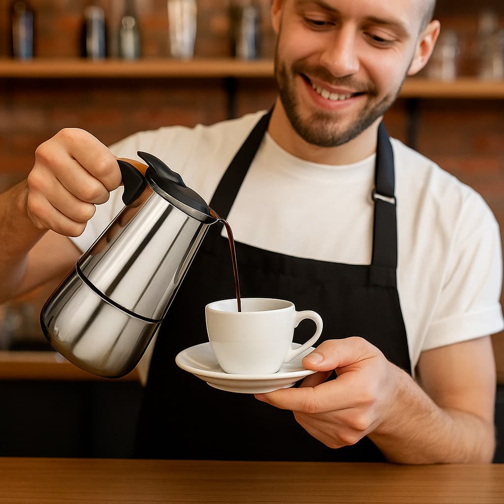 Cafeteira Chaleira Café Expresso Xícara Bule Garrafa Cozinha Recipiente Copo Italiana Inox Quente