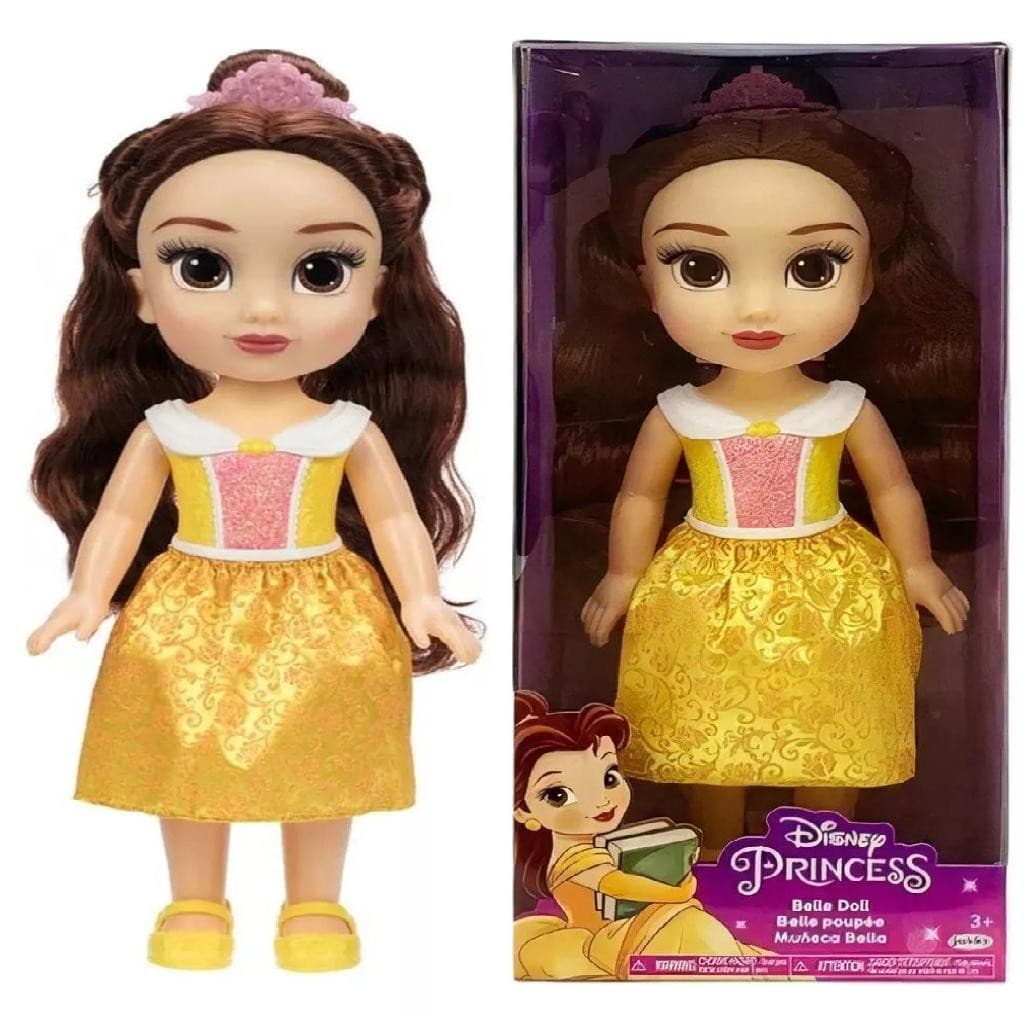 Boneca Bela Toddler Princesas Disney Articulada com 38cm - Multikids