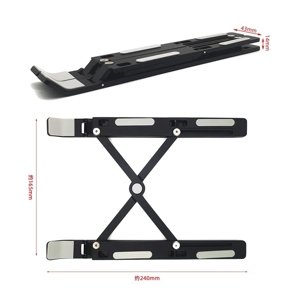 3  Kit Suporte  Apoio De Notebook Laptop Compacto Articulado Home Office / Suporte Notebook / Porta Notebook Preto