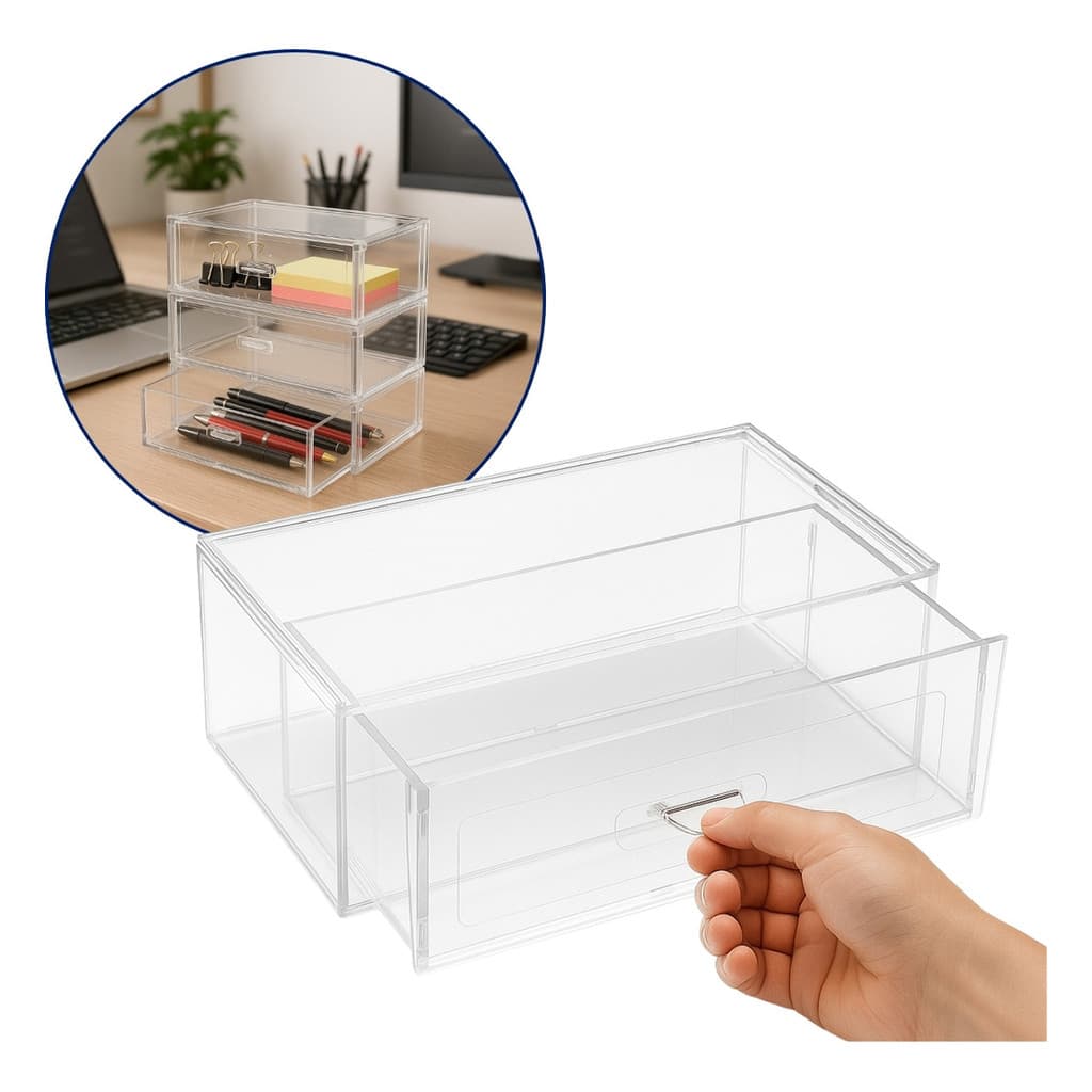 Gaveta Organizadora Modular Display Multiuso Escritório Maquiagem Cozinha Material Escolar