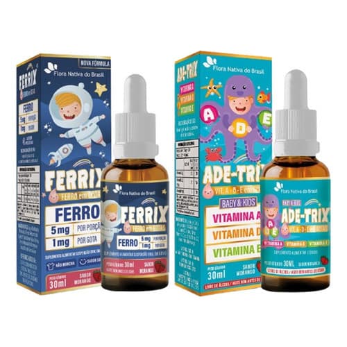 Kit Vitamina Ferrix 30ml + Vitamina Ade-trix 30ml