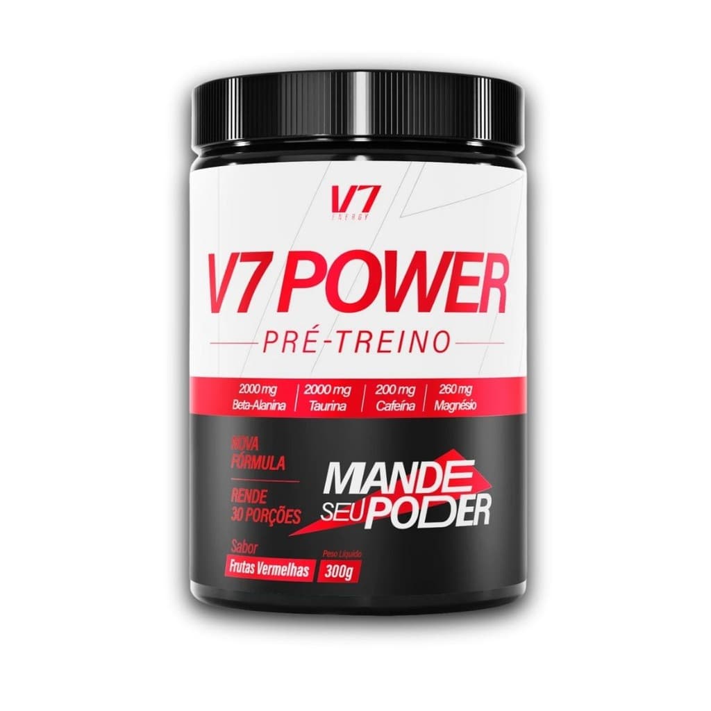 Pre Treino Energy Power V7 Cafeina Taurina Betalanina 300g