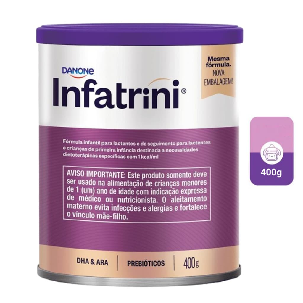 INFATRINI -Fórmula infantil em pó Danone- 400g -Sem Sabor
