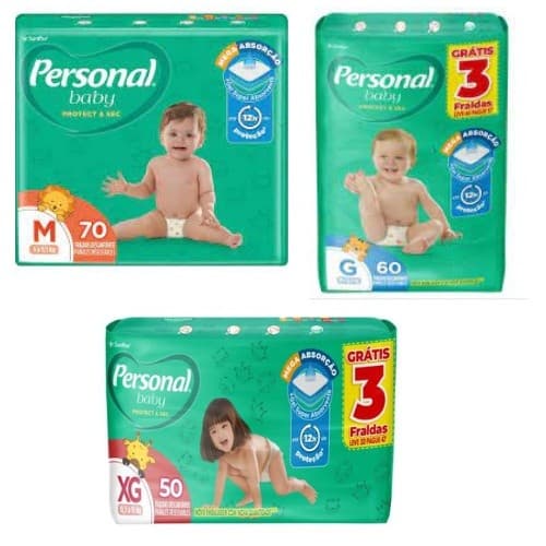 Fralda Personal Baby Hiper pacote M G ou XG ATACADO BARATO