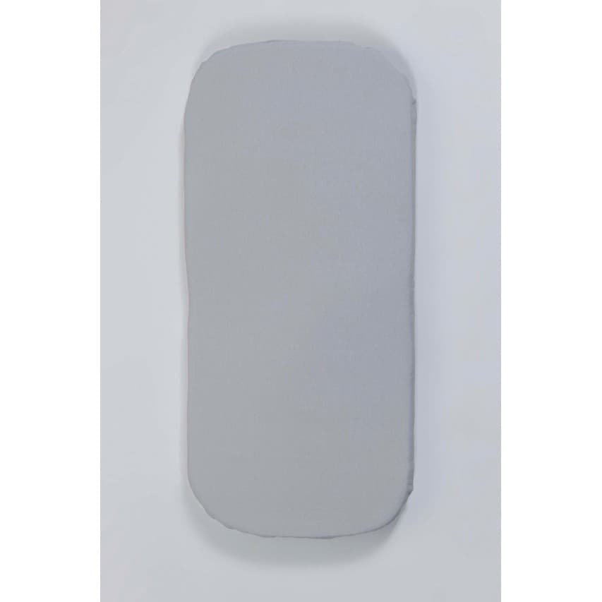 Colchonete para Carrinho de Bebê Cinza Liso com Espuma Densidade 16 Colchao para Carrinho de Bebe Moisés Oval