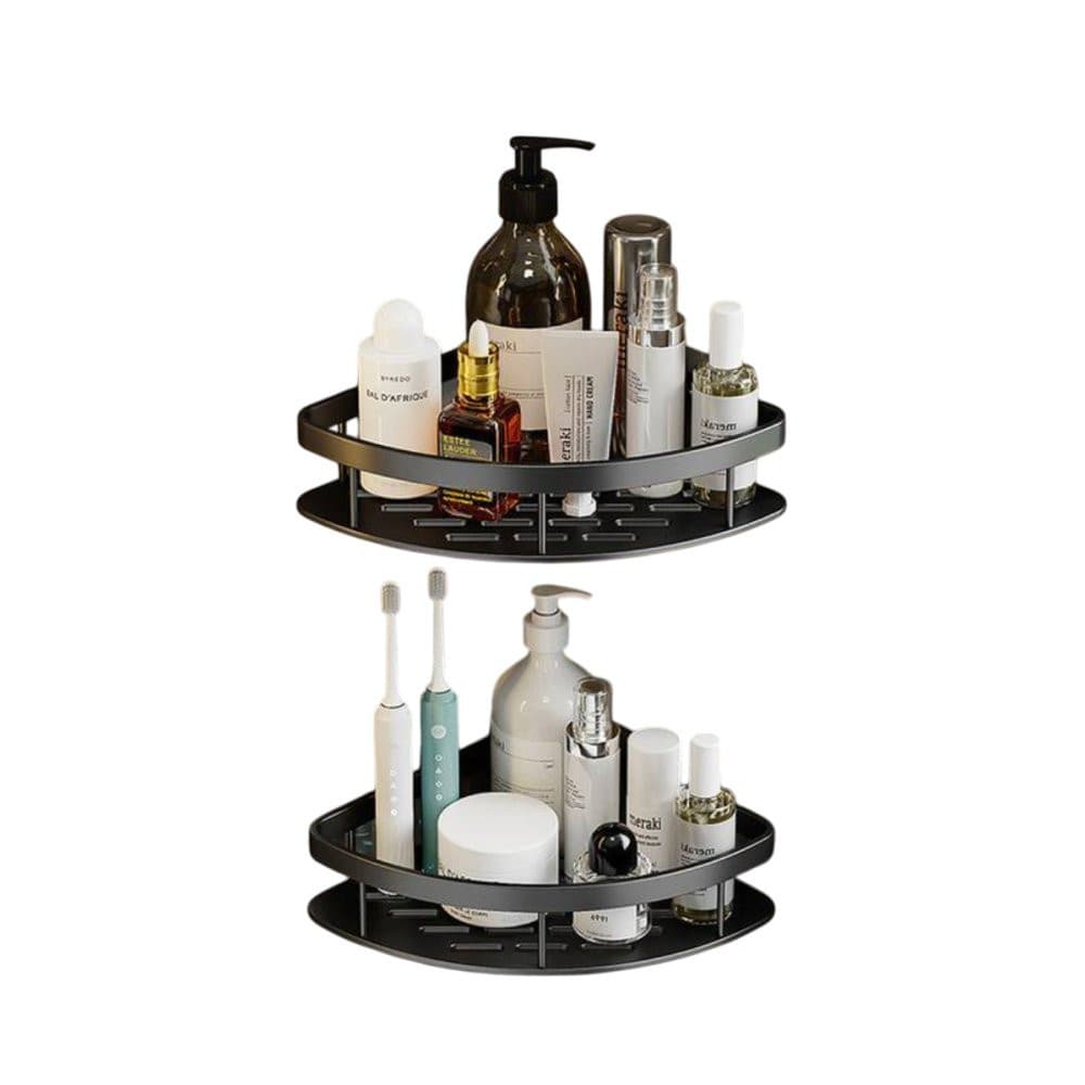 Kit 2 Prateleiras Organizador Multiuso Suporte Shampoo Multiuso Canto Em L - Banheiro Cozinha Resistente